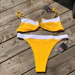 Salty handmade with love in Bali nwt tanga thong bikini swimsuit set